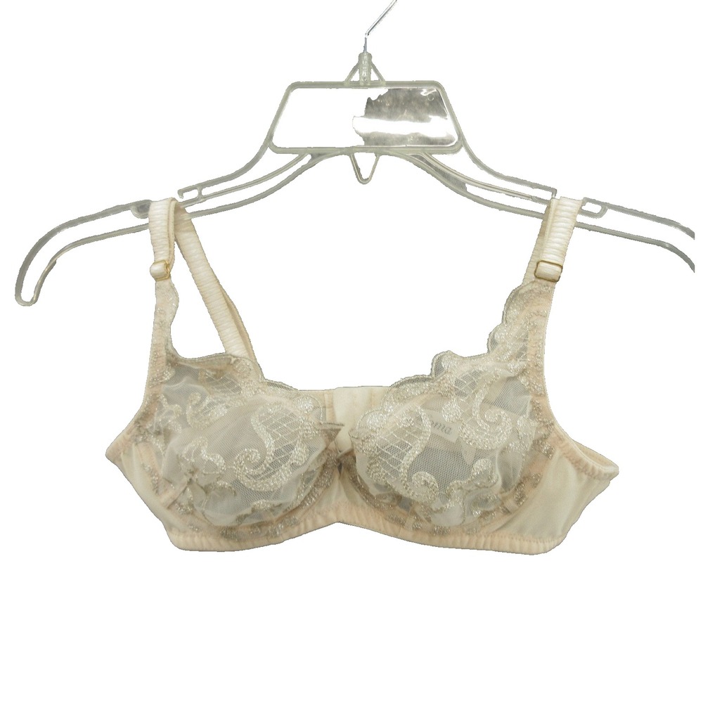 Soma Bra 32A Night Shimmer Unlined Plunge Hook and Eye Adjustable Sheer New